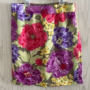 Banana Republic gorgeous floral pencil skirt size 10 fully lined zipper back